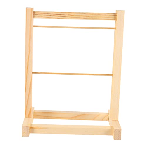 UKCOCO Doppelstöckiger Puppen Kleiderbügel aus Holz Praktischer Kleiderständer für Puppenkleidung zur Aufbewahrung und Organisation von Puppenoutfits UKCOCO Doppelstöckiger Puppen Kleiderbügel aus Holz Praktischer Kleiderständer für Puppenkleidung zur Aufbewahrung und Organisation von Puppenoutfits von UKCOCO