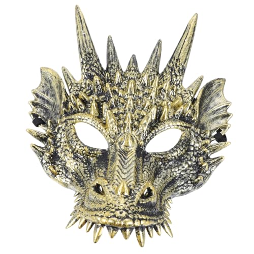 UKCOCO Drachenmaske Vollgesichts Cosplay Maske Halloween Party Tiermaske Unisex Gruseliges Kostümzubehör für Maskerade Tanzperformance Karneval von UKCOCO