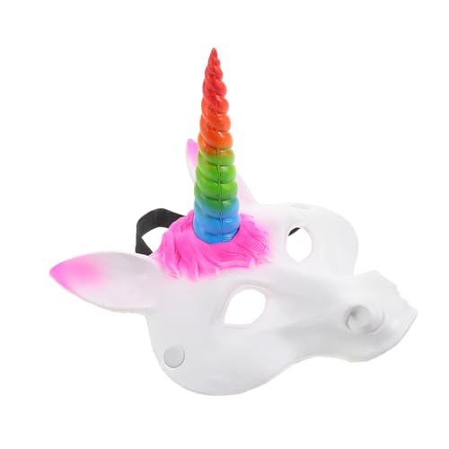 UKCOCO Einhornmaske für Halloween PU Tiermaske für Erwachsene und Lebendige Farben für Partys und Cosplay Leichte und Bequeme Tragbarkeit UKCOCO Einhornmaske für Halloween PU Tiermaske für Erwachsene und Lebendige Farben für Partys und Cosplay Leichte und Bequeme Tragbarkeit von UKCOCO