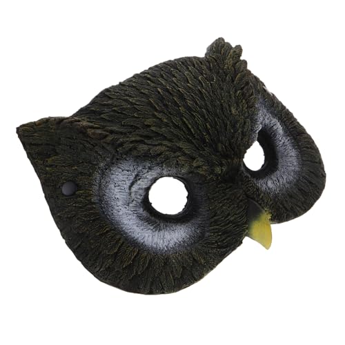 UKCOCO Eulenmaske für Halloween Leichte PU Foam Maske für Kostüm und Maskerade für Partys Karneval und Cosplay Atmungsaktiv und Eulen Gold und Grün von UKCOCO