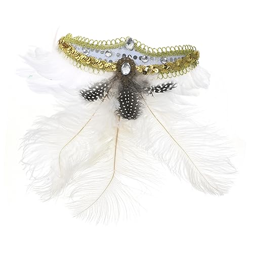 UKCOCO Fascinator Stirnband mit Federschmuck Leichtes Party Accessoire für Frauen Eleganter Kopfschmuck für Halloween Weihnachten Festliche Mottopartys Bequem und Langlebig UKCOCO Fascinator Stirnband mit Federschmuck Leichtes Party Accessoire für Frauen Eleganter Kopfschmuck für Halloween Weihnachten Festliche Mottopartys Bequem und Langlebig von UKCOCO