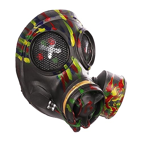 UKCOCO Gruselige Halloween Kopfbedeckung aus Steampunk Gesichtsmaske für Partys Karneval Maskerade und Leicht Langlebig Komfortabel Halloween Deko von UKCOCO