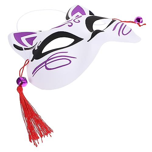 UKCOCO Halbgesichtige Fuchsmaske im Japanischen Handbemalte Cosplay Maske für Halloween Kostümpartys Leicht für Festlichkeiten Perfektes UKCOCO Halbgesichtige Fuchsmaske im Japanischen Handbemalte Cosplay Maske für Halloween Kostümpartys Leicht für Festlichkeiten Perfektes von UKCOCO