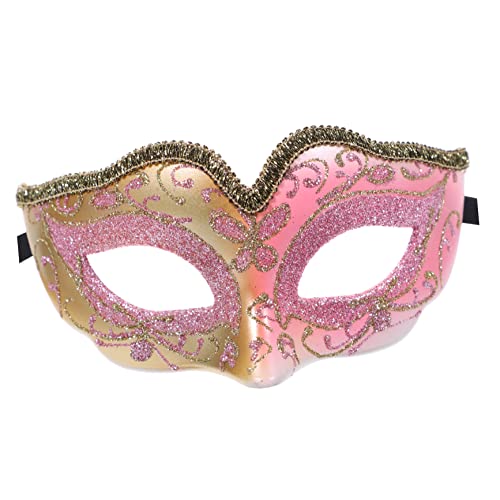 UKCOCO Halbgesichtsmaske Goldglitzer Kunststoff Leicht Halloween Karneval Masquerade Party für Mädchen Jungen Verstellbar Strapazierfähig Festlich UKCOCO Halbgesichtsmaske Goldglitzer Kunststoff Leicht Halloween Karneval Masquerade Party für Mädchen Jungen Verstellbar Strapazierfähig Festlich von UKCOCO