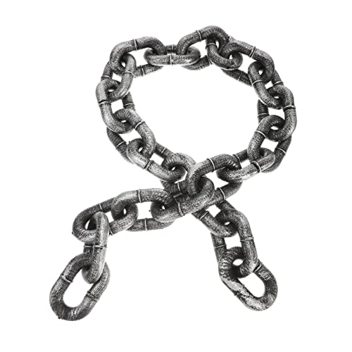 UKCOCO Halloween Dekoration Kette aus Kunststoff Realistische Fake Chain für Gruselige Partys und Kostüme Lange Deko für Halloween UKCOCO Halloween Dekoration Kette aus Kunststoff Realistische Fake Chain für Gruselige Partys und Kostüme Lange Deko für Halloween von UKCOCO