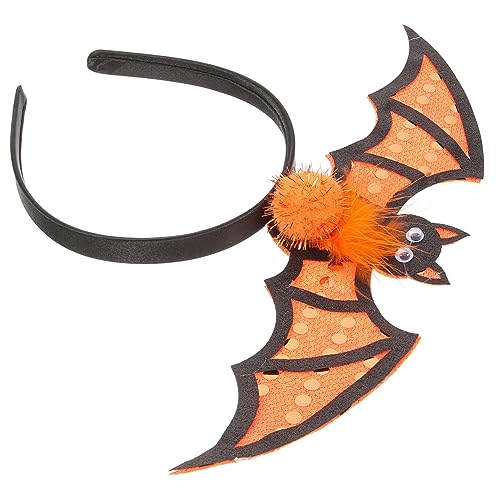 UKCOCO Halloween Fledermaus Stirnband für Frauen Kreatives Cosplay Haarband mit Fuzzy Ball Halloween Partys und Karneval Stilvolle Kopfbedeckung für Einen Auffälligen von UKCOCO