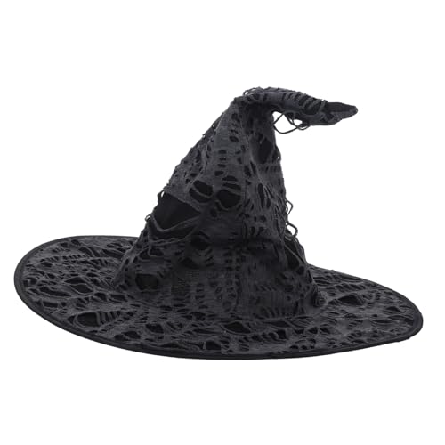 UKCOCO Halloween Hexenhut mit Gebrochenen Löchern Verschleißfest Spitz für Kostümpartys Maskerade Cosplay Accessoire für Gruselige Halloween Dekorationen UKCOCO Halloween Hexenhut mit Gebrochenen Löchern Verschleißfest Spitz für Kostümpartys Maskerade Cosplay Accessoire für Gruselige Halloween Dekorationen von UKCOCO