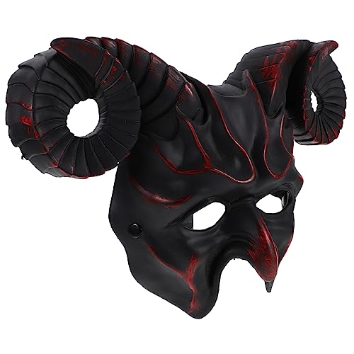 UKCOCO Halloween Oxhorn Maske Dunkelrot Gruseliges Cosplay Party Kostüm für Damen Herren Maskerade Karneval Verkleidung UKCOCO Halloween Oxhorn Maske Dunkelrot Gruseliges Cosplay Party Kostüm für Damen Herren Maskerade Karneval Verkleidung von UKCOCO
