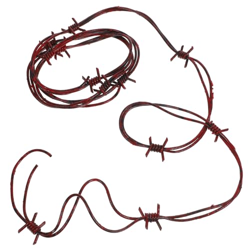 UKCOCO Halloween Stacheldraht Dekoration Prop Rote Requisite für Schaurige Partys Langlebige und Wiederverwendbare Verzierung für Geisterhäuser und Halloween Feiern von UKCOCO