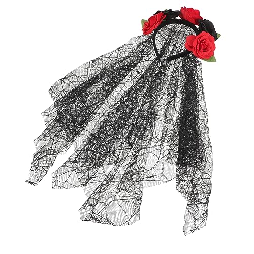 UKCOCO Halloween Stirnband Schwarzem Rosenblüten Design Gruselige Haardekoration für Erwachsene für Cosplay Partys und Halloween Feierlichkeiten UKCOCO Halloween Stirnband Schwarzem Rosenblüten Design Gruselige Haardekoration für Erwachsene für Cosplay Partys und Halloween Feierlichkeiten von UKCOCO