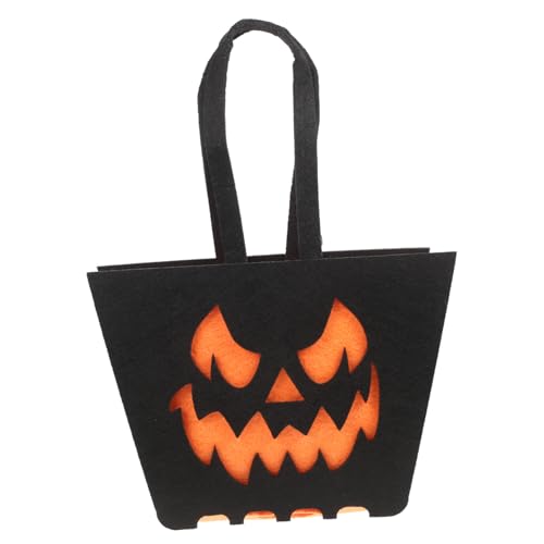 UKCOCO Halloween Süßigkeiten Wiederverwendbar Gewebtem Material Orangefarbene Teufelsgesicht Beutel für Halloween Party für Kekse und Lutscher Sicher UKCOCO Halloween Süßigkeiten Wiederverwendbar Gewebtem Material Orangefarbene Teufelsgesicht Beutel für Halloween Party für Kekse und Lutscher Sicher von UKCOCO