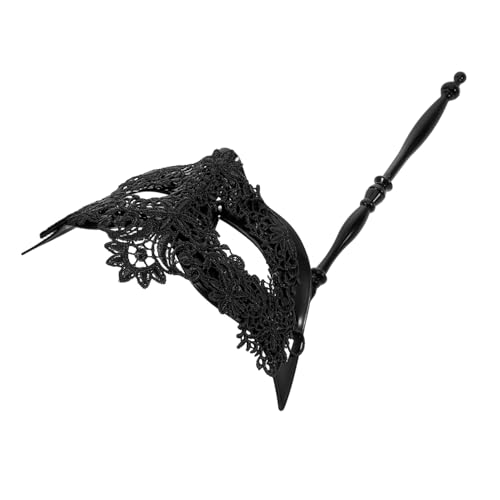 UKCOCO Handgehaltene Spitzen Masquerade Damen Atmungsaktive Spitzenverzierung Karneval für Maskenball Halloween Party und Privatsphäre von UKCOCO