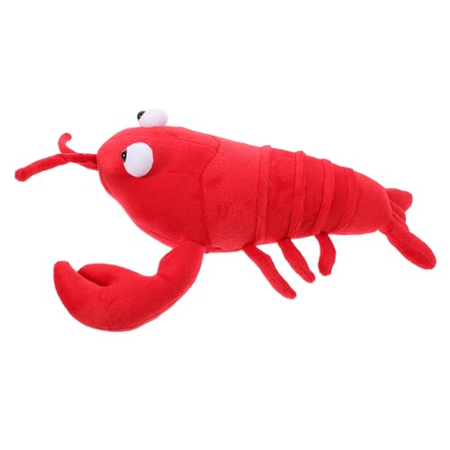 UKCOCO Hummerpuppe Hummer Kissen Krabben-Streichspielzeug Plüschkrabbe Krabbe Plüschtier -Plüschtiere Hummer-Wurfskissen Hummer Plüschtier gefälschte Krabbe Stoff rot von UKCOCO