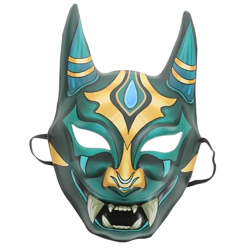 UKCOCO Japanische Cosplay Maske für Halloween und Maskenbälle Wiederverwendbare Oni Maske für Bühnenauftritte und Cosplay Komfortable und Langlebige Kostümmaske für Männer und Frauen von UKCOCO
