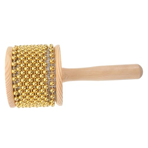 UKCOCO Kabasa Holzgriff Percussion Instrument mit Metallperlen Kompakter Hand Shaker für Musiker Tragbar für Jazz und Weltmusik Stabiler für Band und Bühnenauftritte von UKCOCO