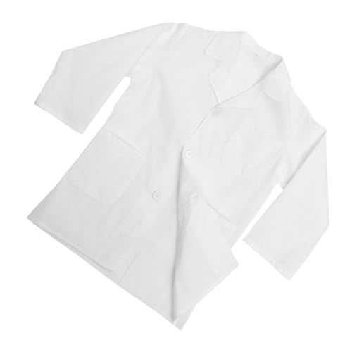 UKCOCO Kostüm Kinder Wissenschaft Laborkittel Kinderkostüm Polyester Baumwolle Wissenschaftler Mantel Dekorativer Kinder Laborkittel Kinderzubehör Laborkittel von UKCOCO