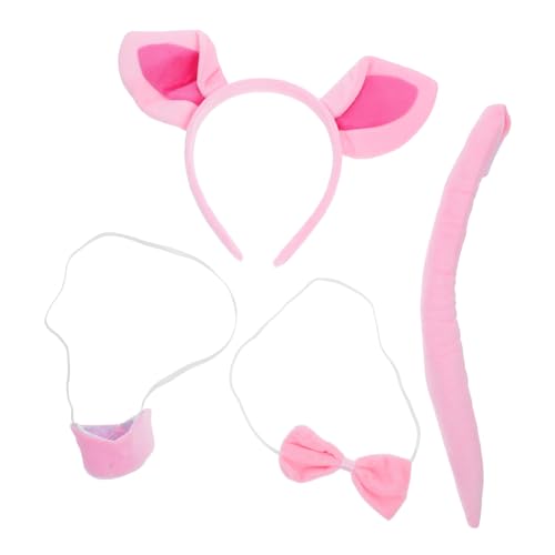 UKCOCO Kostüm Schwein Set Teilig mit Weichem Plüsch Ohr Haarreif Verstellbarem Schweineschwanz und Fliege Komfortables Party Accessoire für Halloween und Cosplay und Erwachsene UKCOCO Kostüm Schwein Set Teilig mit Weichem Plüsch Ohr Haarreif Verstellbarem Schweineschwanz und Fliege Komfortables Party Accessoire für Halloween und Cosplay und Erwachsene von UKCOCO