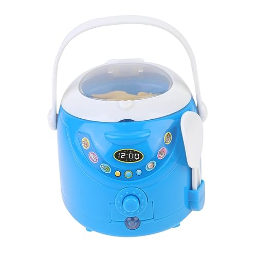 UKCOCO Lernspielzeug Mini Elektro Reiskocher Spielküche Zubehör Simulierendes Haushaltsspielzeug für Jungen und Mädchen Kreatives Pretend Play Blau Batteriefrei Fördert Fantasie und von UKCOCO