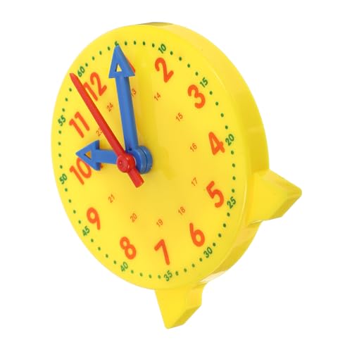 UKCOCO Lernuhr aus Bunte Frühförderung Uhr mit Beweglichen Zeigern Einfach Ablesbare Zahlen Interaktives Uhrzeit Lernen für Vorschule und Kindergarten von UKCOCO