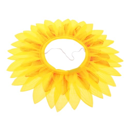 UKCOCO Lustige Sonnenblumen Kopfbedeckung für Gelber Sonnenblumen Hood Bruchfestes Party Accessoire für Sportveranstaltungen Karneval Fasching Theater und Cosplay von UKCOCO