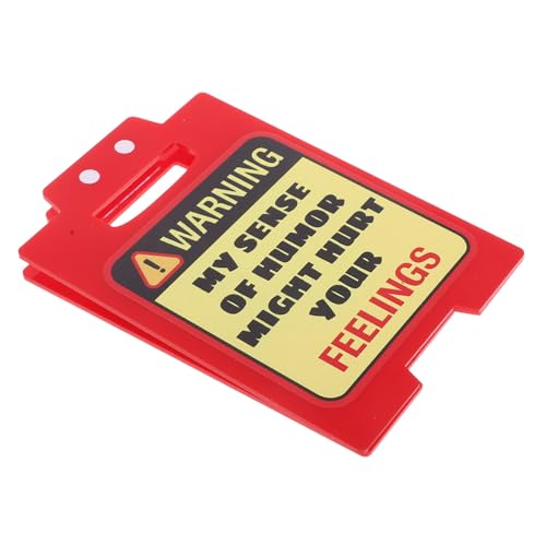 UKCOCO Lustiges Büro -Logo Humores Bürodekor Lustiges dekoratives Zeichen Home-Office-Schild Lustiges Bürodekorschild dekorativ für das Büro Acryl rot von UKCOCO
