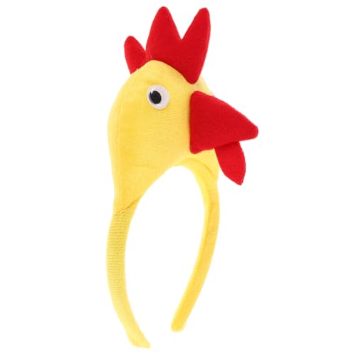 UKCOCO Lustiges Cartoon Huhn Haarband Plüsch Tier Stirnband für Party und Festival Vielseitiges Kopfschmuck Accessoire für Haartypen Einfach zu Tragen Niedliches Cosplay Headwear von UKCOCO