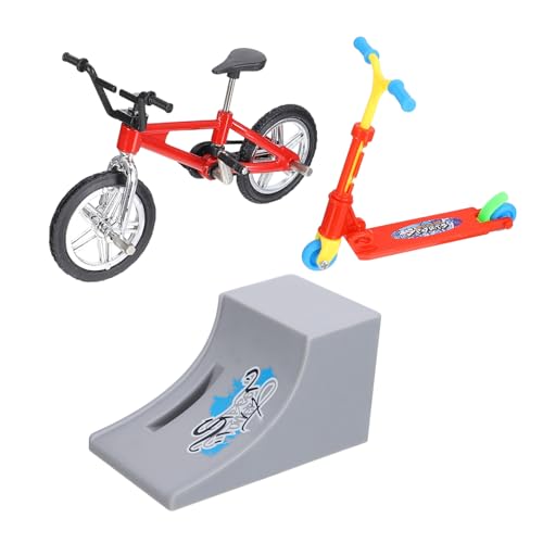 UKCOCO Mini Finger Bike und Faltroller Spielzeugset Pädagogisch Handliches Fingerspielzeug für Erwachsene Fördert Kreativität Stressabbau und Dekorative Tischgestaltung von UKCOCO