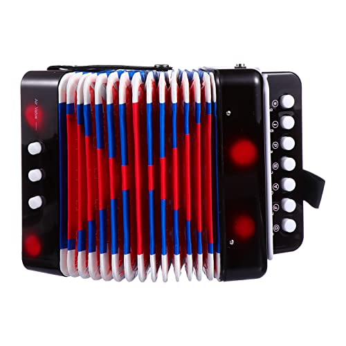 UKCOCO Mini Handspiel Accordion für Musikalisches für Anfänger Professionelles Design Ab Jahren Fördert Geduld und Entwicklung Schwarz von UKCOCO