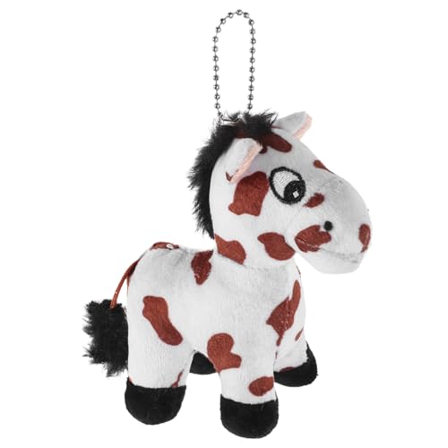 UKCOCO Mini Plüsch Pferd Schlüsselanhänger Süßes Stofftier für Halloween Schulpartys und Hochwertiger Cartoon Tier Schlüsselring Vielseitig Einsetzbar von UKCOCO