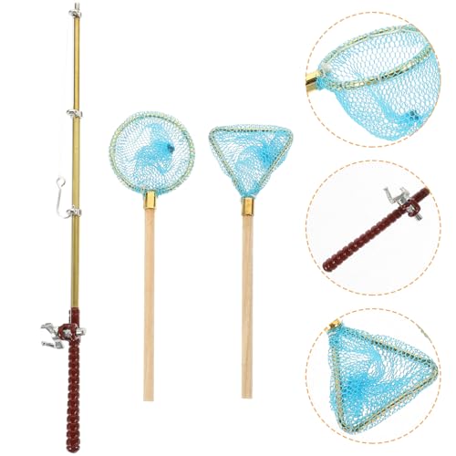 UKCOCO Miniatur Angelrute und Fischernetz Handgefertigtes Deko Puppenhaus Langlebige Materialien Naturgetreues Angelruten Modell für Kreative Miniaturlandschaften UKCOCO Miniatur Angelrute und Fischernetz Handgefertigtes Deko Puppenhaus Langlebige Materialien Naturgetreues Angelruten Modell für Kreative Miniaturlandschaften von UKCOCO