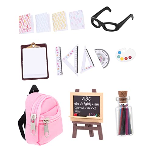 UKCOCO Miniatur Schulranzen Set Mini Bücher Modell Puppenhaus Zubehör Kinderrucksack Nachbildung Robustes Material Dekorativ und Praktisch für DIY Puppenhäuser UKCOCO Miniatur Schulranzen Set Mini Bücher Modell Puppenhaus Zubehör Kinderrucksack Nachbildung Robustes Material Dekorativ und Praktisch für DIY Puppenhäuser von UKCOCO
