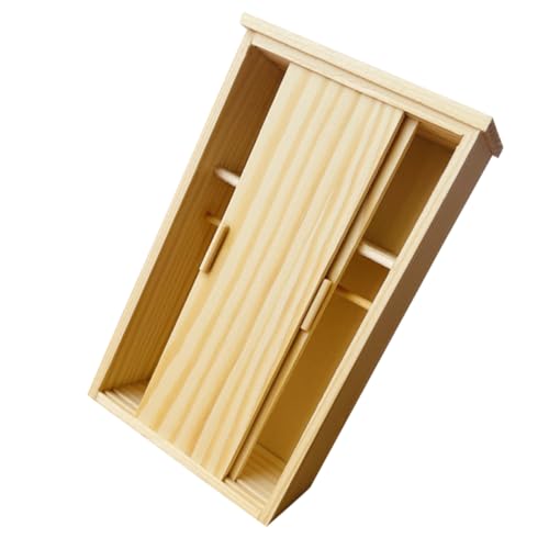 UKCOCO Miniatur-kleiderschrank Für Puppenhaus: Vintage-kleiderschrank Aus Holz – Puppengarderobe – Für Puppenhausmöbel, Zubehör, Modell, Wohndekoration, Hellgelb UKCOCO Miniatur-kleiderschrank Für Puppenhaus: Vintage-kleiderschrank Aus Holz – Puppengarderobe – Für Puppenhausmöbel, Zubehör, Modell, Wohndekoration, Hellgelb von UKCOCO