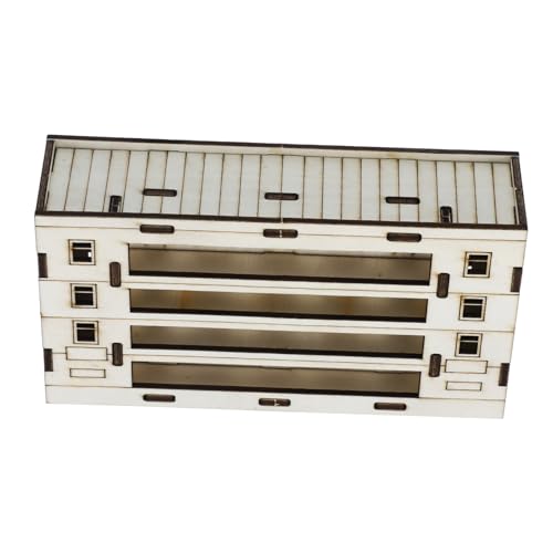 UKCOCO Miniaturhaus Architekturmodellbausätze DIY- -Kit Mini-Bausatz Architekturmodellmaterialien Architekturmodellbaubedarf -Modellbausatz Puppenhausbauzubehör Holz Beige von UKCOCO