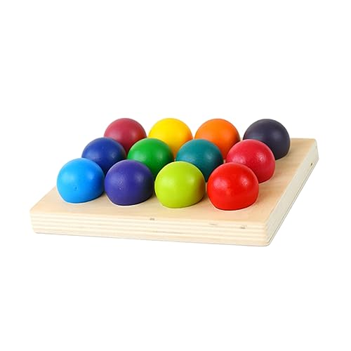 UKCOCO Montessori Holzspielzeug Farbige Sortierbretter Lernspielzeug für Farben Farbzuordnung Motorikfördernd Pädagogisches zur Früherziehung von UKCOCO
