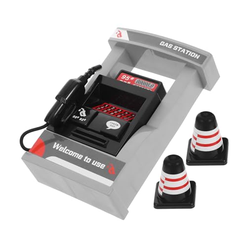 UKCOCO Multifunktionales Gasstation Modellspielzeug aus Detailreich und Sicher Fördert Kreativität und Motorik bei Kindern Mini Straßenkegel Langlebiges Kindersicheres für Interaktives von UKCOCO