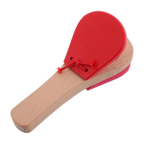 UKCOCO Musikalische Castanets aus Holz für Lange Griff Perkussion Fördert Musikalische Wahrnehmung und Kognitive Entwicklung Instrument für Unterricht von UKCOCO