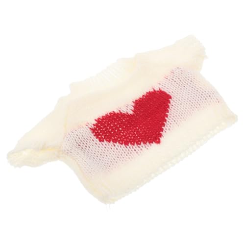 UKCOCO Niedlicher Bären Pullover Weiß Kuschelige Puppenbekleidung für Stofftiere Weicher Bärenpullover für Plüschtiere Kuschelaccessoire für Zuhause und Kindergarten von UKCOCO