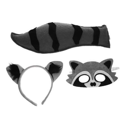 UKCOCO Niedliches Waschbär Kostüm mit Ohren Haarreif Maske und Halloween Cosplay Zubehör für Party Karneval und Maskerade Geeignet für Erwachsene UKCOCO Niedliches Waschbär Kostüm mit Ohren Haarreif Maske und Halloween Cosplay Zubehör für Party Karneval und Maskerade Geeignet für Erwachsene von UKCOCO