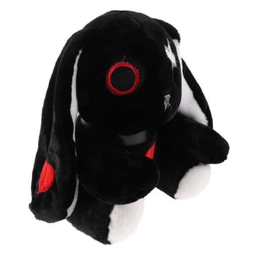 UKCOCO Plüsch Goth Kaninchen Stofftier für Halloween Niedliches Plüschtier mit Großen Kreative Geschenkidee für Kuscheltierliebhaber und Teenager von UKCOCO