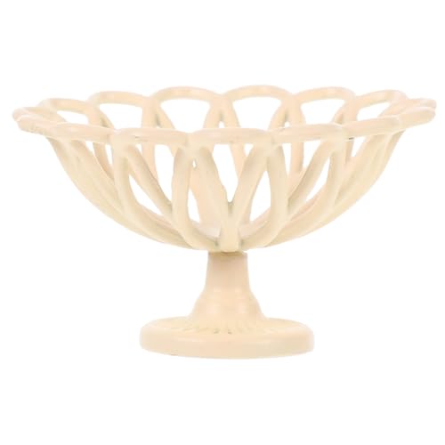 UKCOCO Dollhouse Pedestal Obstschale Metalldraht Miniatur Frischhaltekorb Für Vielseitiger Snackdisplay-ständer Dekoration Für Spielszene von UKCOCO
