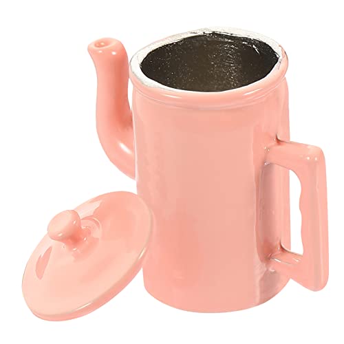 UKCOCO Puppenhaus Zubehör mit Deckel und Griff Langlebiges Legierungsmaterial Verarbeitung Realistische Miniatur für Puppenhaus Küche Rosa von UKCOCO