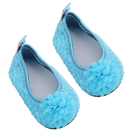 UKCOCO Puppenschuhe mit Glitzer Blumenkleid Schuhe für Puppen für Partys und Rollenspiele Robust und Perfektes Zubehör für Puppenoutfits von UKCOCO