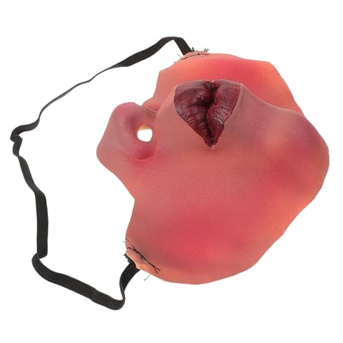 UKCOCO Realistische Halbgesichtige mit Roter Lippenoptik Leichte und Hautfreundliche und Halloween Party Accessoire Verstellbares Elastisches Band für Angenehmen Sitz für April Scherze UKCOCO Realistische Halbgesichtige mit Roter Lippenoptik Leichte und Hautfreundliche und Halloween Party Accessoire Verstellbares Elastisches Band für Angenehmen Sitz für April Scherze von UKCOCO