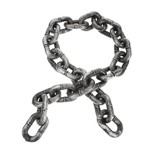 UKCOCO Realistische Halloween Deko Kette aus Kunststoff Mittelgroß Frei Verbindbar Antikes Silber Lebensechte Fake Chain für Halloween Party Haunted House Dekoration und Cosplay Zubehör UKCOCO Realistische Halloween Deko Kette aus Kunststoff Mittelgroß Frei Verbindbar Antikes Silber Lebensechte Fake Chain für Halloween Party Haunted House Dekoration und Cosplay Zubehör von UKCOCO