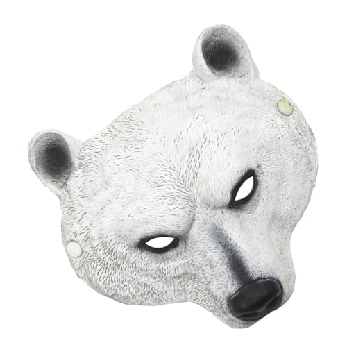 UKCOCO Realistische Polar Bear Maske PU für Halloween Karneval Atemaktive Elastische Tiermaske für Cosplay Partys Unisex für Eisbären Themenevents UKCOCO Realistische Polar Bear Maske PU für Halloween Karneval Atemaktive Elastische Tiermaske für Cosplay Partys Unisex für Eisbären Themenevents von UKCOCO