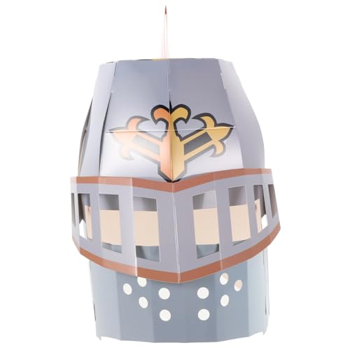 UKCOCO Ritterhelm Papiermaske DIY für Kreatives Bastelprojekt für Mottopartys Fasching und Rollenspiele Fördert Fantasie und Interaktion Sichere Materialien von UKCOCO