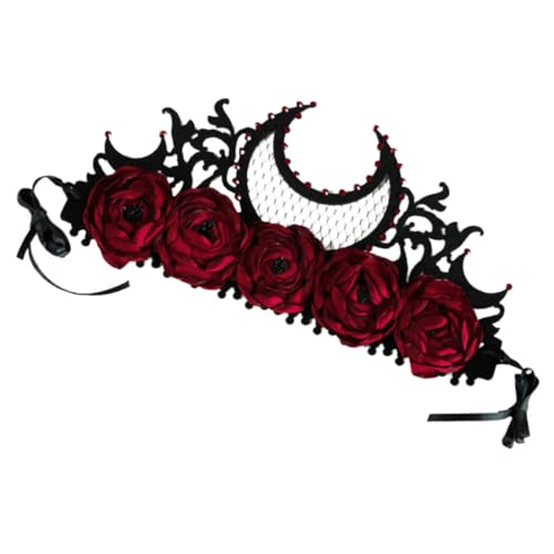 UKCOCO Rotes Rosen Haarreif Halloween Kopfschmuck Blumenkronen Stirnband mit Simulierten Rosen Komfortabel Leicht Vielseitig für Geburtstagsfeier Cosplay und Karneval Passend für Damen UKCOCO Rotes Rosen Haarreif Halloween Kopfschmuck Blumenkronen Stirnband mit Simulierten Rosen Komfortabel Leicht Vielseitig für Geburtstagsfeier Cosplay und Karneval Passend für Damen von UKCOCO