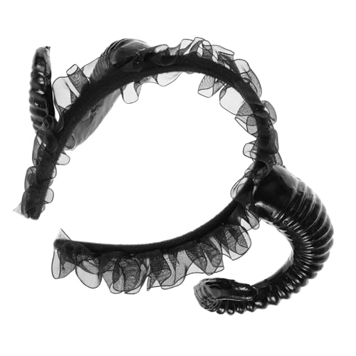 UKCOCO Schafhorn Stirnband für Halloween Teufelshörner Fotografie Requisiten Cosplay Haarreifen für Lustige Kopfbedeckung für Mottopartys und Feiern Leicht Bequem von UKCOCO