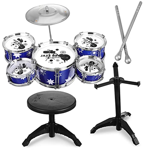 UKCOCO Schlagzeug Set Percussion mit Hocker für Kleinkinder für Musikalische Frühförderung Stimuliert Kreativität und Rhythmusgefühl für Junge UKCOCO Schlagzeug Set Percussion mit Hocker für Kleinkinder für Musikalische Frühförderung Stimuliert Kreativität und Rhythmusgefühl für Junge von UKCOCO