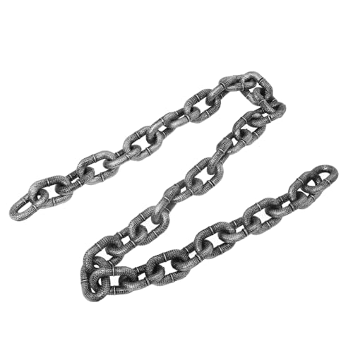 UKCOCO Simulierte Eisenkettendekoration Kettenleinen Für Hunde Ketten Halloween- Vorhängeschloss Hundekette Kette Hundehalsband Plastikketten Halloween Kette Für Hund PVC Silber UKCOCO Simulierte Eisenkettendekoration Kettenleinen Für Hunde Ketten Halloween- Vorhängeschloss Hundekette Kette Hundehalsband Plastikketten Halloween Kette Für Hund PVC Silber von UKCOCO